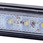 Luz de galibó LED, 0,5 / 1 W, rectangular, 12 / 24 V, blanca, 82 x 31 x 15 mm, 4 LED, gopart