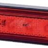 Luz de galibó LED, 0,5 / 1 W, rectangular, 12 / 24 V, roja, 82 x 31 x 15 mm, 4 LED, gopart