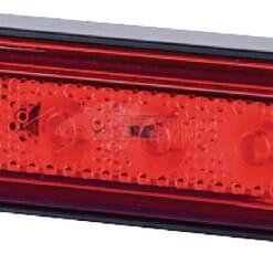 Luz de galibó LED, 0,5 / 1 W, rectangular, 12 / 24 V, roja, 82 x 31 x 15 mm, 4 LED, gopart