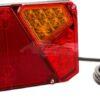 Luz trasera multifunción LED, rectangular, dcha., 12-24 V, 242 x 134 x 36,5 mm, Kramp