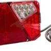 Luz trasera multifunción Izda. LED, rectangular, 12-24 V, 242 x 134 x 36,5 mm, Kramp