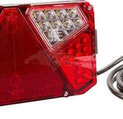 Luz trasera multifunción Izda. LED, rectangular, 12-24 V, 242 x 134 x 36,5 mm, Kramp