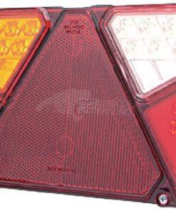 Luz trasera multifunción Izda. LED, rectangular, 12-24 V, 242 x 134 x 36,5 mm, 7 pines, Kramp