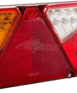 Luz trasera multifunción Izda. LED, rectangular, 12-24 V, 242 x 134 x 36,5 mm, 7 pines, Kramp