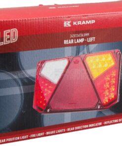 Luz trasera multifunción Izda. LED, rectangular, 12-24 V, 242 x 134 x 36,5 mm, 7 pines, Kramp