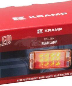 Luz trasera multifunción/multiposición LED, rectangular, 12-24 V, 107,4 x 46,7 x 23 mm, Kramp