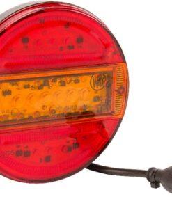 Luz trasera multifunción LED, redonda, 12-24 V, Ø 140 mm, 5 pines, Kramp