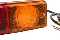 Luz trasera multifunción Izda. LED, rectangular, 12-24 V, 200 x 70 x 60 mm, Kramp