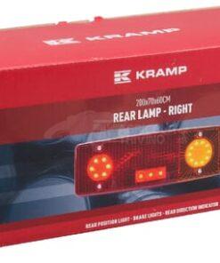 Luz trasera multifunción LED, rectangular, dcha., 12-24 V, 287,5 x 100 x 65 mm, 5 pines, Kramp