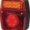 Luz trasera multifunción LED, cuadrada, 12-24 V, 121 x 101 x 56 mm, Kramp