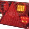 Luz trasera multifunción LED, rectangular, dcha., 12-24 V, 232 x 142 x 59 mm, Kramp