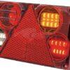 Luz trasera multifunción LED, rectangular, dcha., 12-24 V, 232 x 142 x 59 mm, 5 pines, Kramp 17 Luz trasera multifunción LED, rectangular, dcha., 12-24 V, 232 x 142 x 59 mm, 5 pines, Kramp