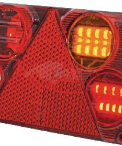 Luz trasera multifunción LED, rectangular, dcha., 12-24 V, 232 x 142 x 59 mm, 5 pines, Kramp