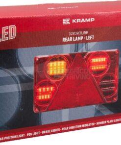Luz trasera multifunción Izda. LED, rectangular, 12-24 V, 232 x 142 x 59 mm, Kramp