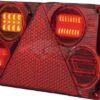 Luz trasera multifunción Izda. LED, rectangular, 12-24 V, 232 x 142 x 59 mm, Kramp