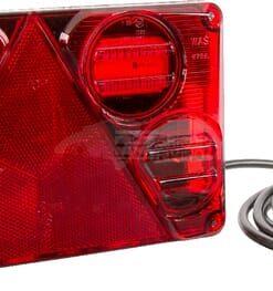Luz trasera multifunción Izda. LED, rectangular, 12-24 V, 232 x 142 x 59 mm, Kramp