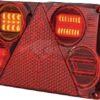 Luz trasera multifunción Izda. LED, rectangular, 12-24 V, 232 x 142 x 59 mm, 5 pines, Kramp
