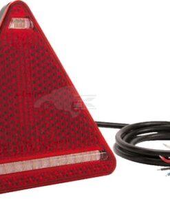 Luz trasera multifunción Izda. LED, triangular, 12-24 V, 163 x 144 x 38,8 mm, Kramp