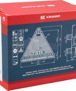 Luz trasera multifunción Izda. LED, triangular, 12-24 V, 163 x 144 x 38,8 mm, Kramp