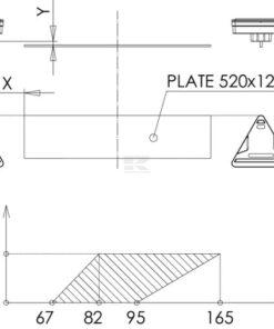 Luz trasera multifunción Izda. LED, triangular, 12-24 V, 163 x 144 x 38,8 mm, Kramp