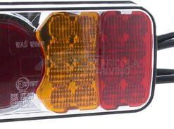 Luz trasera multifunción LED, rectangular, dcha., 12-24 V, 200,5 x 85 x 40 mm, Kramp