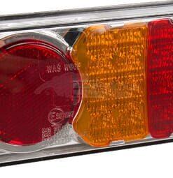 Luz trasera multifunción LED, rectangular, dcha., 12-24 V, 200,5 x 85 x 40 mm, 5 pines, Kramp