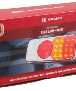Luz trasera multifunción LED, rectangular, dcha., 12-24 V, 200,5 x 85 x 40 mm, 5 pines, Kramp