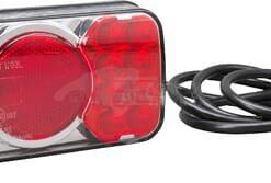 Luz trasera multifunción Izda. LED, rectangular, 12-24 V, 200,5 x 85 x 40 mm, Kramp