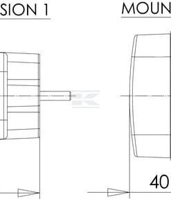 Luz trasera multifunción Izda. LED, rectangular, 12-24 V, 200,5 x 85 x 40 mm, 5 pines, Kramp
