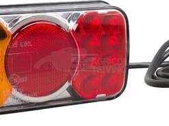 Luz trasera multifunción Izda. LED, rectangular, 12-24 V, 200,5 x 85 x 40 mm, Kramp