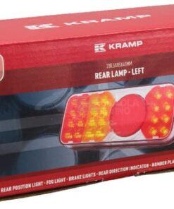 Luz trasera multifunción Izda. LED, rectangular, 12-24 V, 200,5 x 85 x 40 mm, Kramp