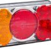 Luz trasera multifunción Izda. LED, rectangular, 12-24 V, 200,5 x 85 x 40 mm, 5 pines, Kramp