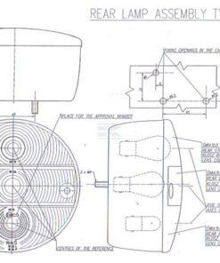 Luz posterior multifunción LED, redonda, 12 V, (con resistencia integrada), Ø142 mm, con 5 pines, Kramp