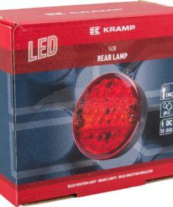 Luz trasera multifunción LED, redonda, 12-24 V, Ø 142 mm, Kramp