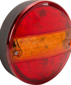 Luz trasera multifunción LED, redonda, 12-24 V, Ø 142 mm, 5 pines, Kramp