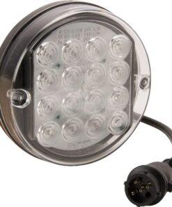 Luz trasera multifunción LED, redonda, 12-24 V, Ø 115 mm, 5 pines, Kramp