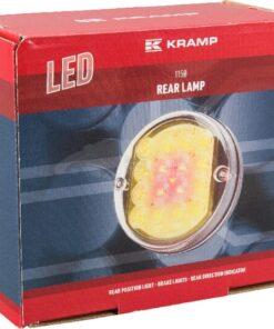 Luz trasera multifunción LED, redonda, 12-24 V, Ø 115 mm, 5 pines, Kramp
