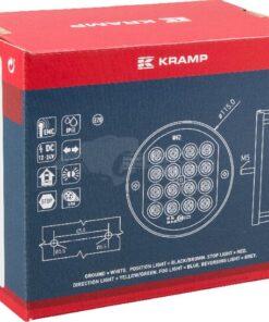 Luz trasera multifunción LED, redonda, 12-24 V, Ø 115 mm, 5 pines, Kramp