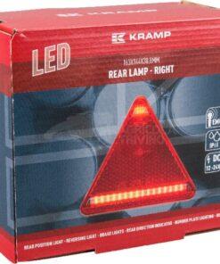Luz trasera multifunción LED, triangular, dcha., 12-24 V, 163 x 144 x 38,8 mm, Kramp