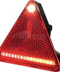 Luz trasera multifunción LED, triangular, dcha., 12-24 V, 163 x 144 x 38,8 mm, Kramp