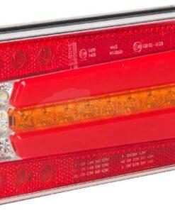 Luz trasera multifunción Izda. LED, rectangular, 12-24 V, 236 x 104 x 61,5 mm, 5 pines, Kramp