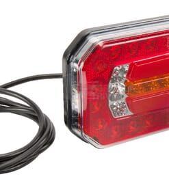 Luz trasera multifunción Izda. LED, rectangular, 12-24 V, 236 x 104 x 61,5 mm, Kramp