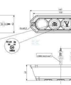 Luz LED trasera multifuncional