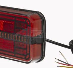 Luz trasera rectangular multifuncional LED 12-24V, 200,5 x 85,3 x 28,9 mm, Kramp