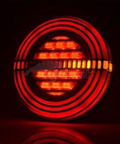 Luz posterior multifunción LED, redonda, 12 V, (con resistencia integrada), Ø 142 mm, Kramp