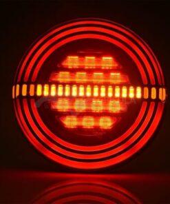 Luz posterior multifunción LED, redonda, 12 V, Ø 142 mm, Kramp 14 Luz posterior multifunción LED, redonda, 12 V, Ø 142 mm, Kramp