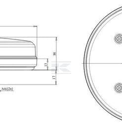 Luz posterior multifunción LED, redonda, 12 V, Ø 142 mm, Kramp 15 Luz posterior multifunción LED, redonda, 12 V, Ø 142 mm, Kramp