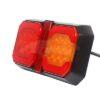 Piloto trasero multifunción LED, 12-24V, 209x100x30 mm, cable 1.5 m, naranja/rojo, Kramp