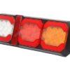 Luz trasera multifunción LED, 12-24V, 295x100x30 mm, cable de 1,5 m, blanco/naranja/rojo, Kramp