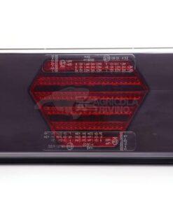 Piloto trasero multifunción LED, derecho, rojo/naranja/blanco, 12-24V, 236x104x40.5mm